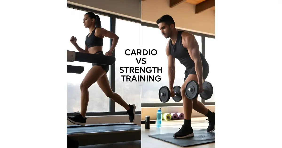 Comparison of cardio and weight training workouts for burning body fat